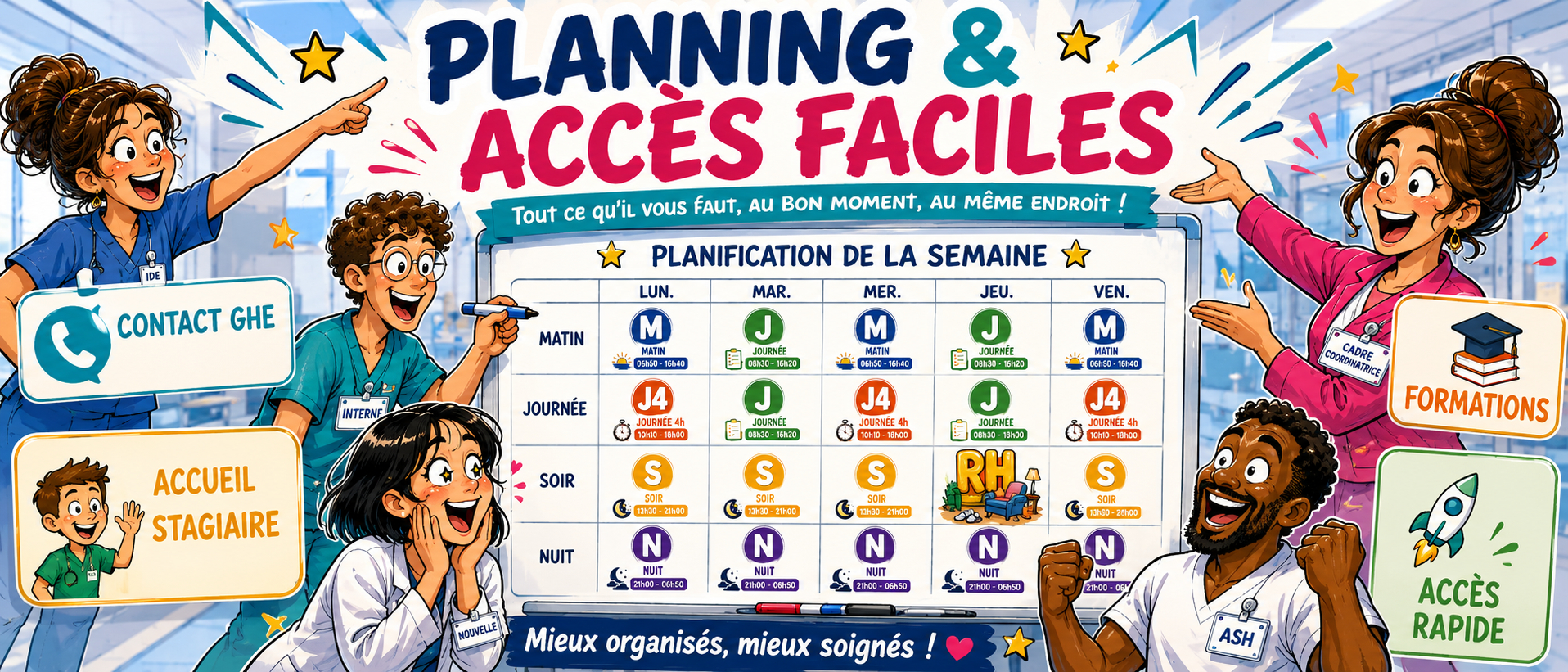 Planning et accès faciles GHE