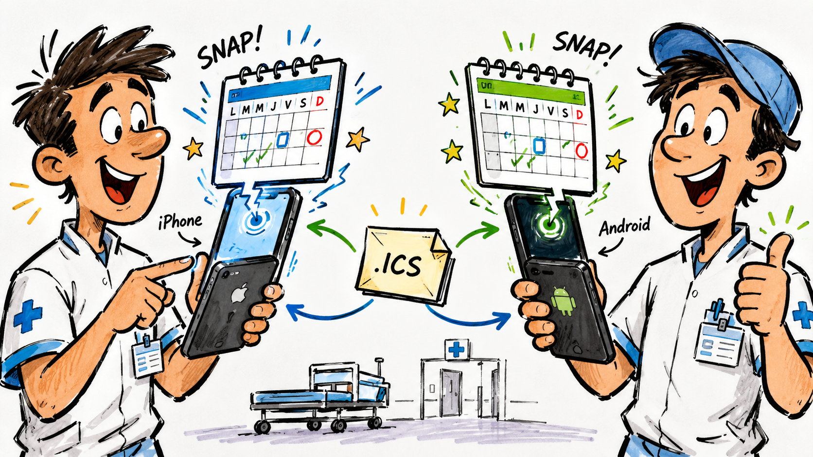 Abonnement au planning avec iPhone Android et fichier ICS